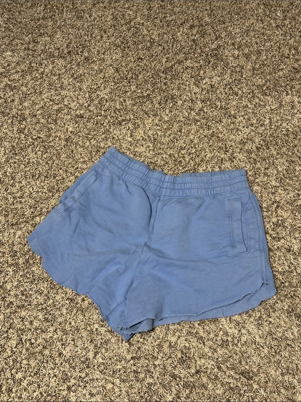 aerie Light Blue Elastic-Waist Shorts